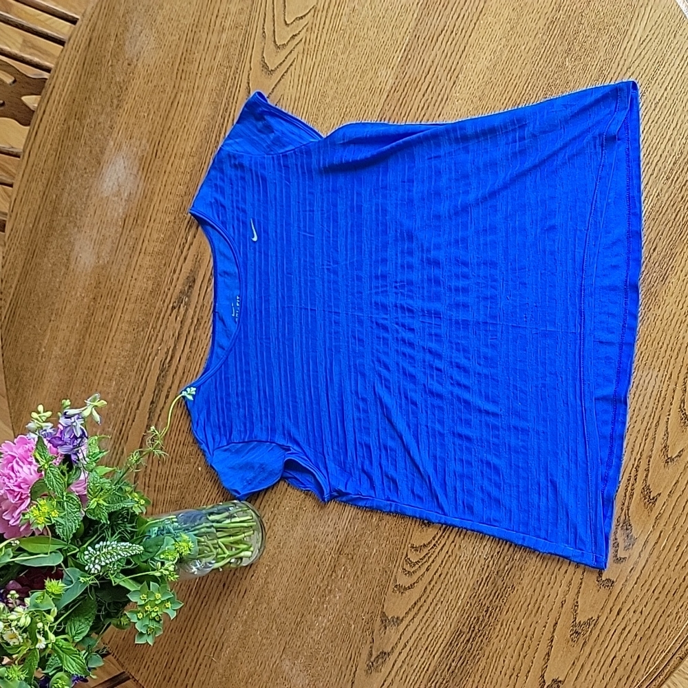 Medium, Royal blue, dri-fit Nike Capped sleeve shirt.